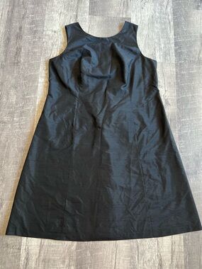 Lane Bryant Classic Black Silk Sleeveless A-Line Dress Size 24